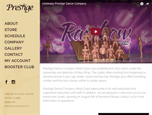 Tablet Screenshot of prestigedancewc.com